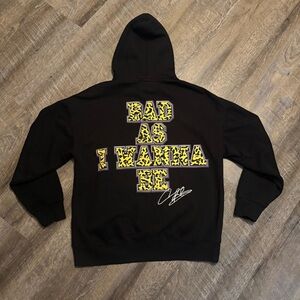 Dennis Rodman Bad As I Wanna Be Hoodie Size XL Chicago Bulls